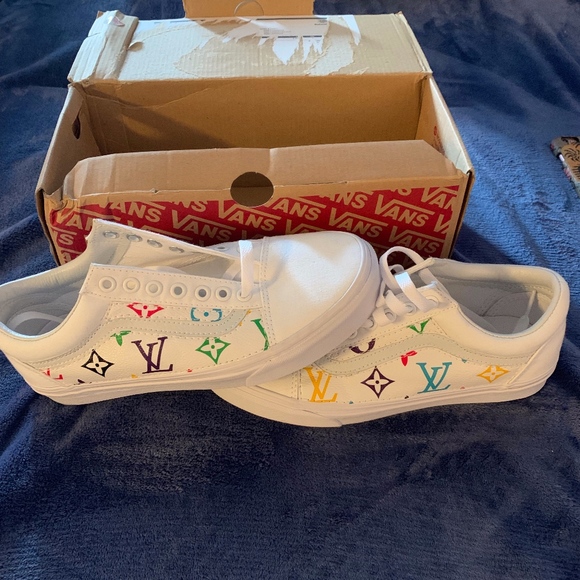 Custom Vans - LV Rainbow Old Skools - Picture 1 of 6